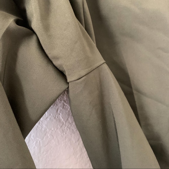 Christopher & Banks Short Army Green Slack Pant 14 - Picture 5 of 7